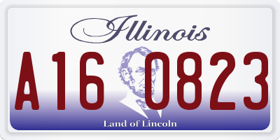 IL license plate A160823