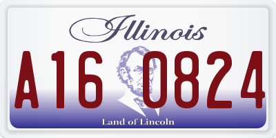 IL license plate A160824