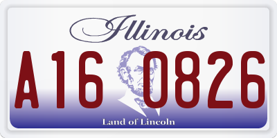 IL license plate A160826