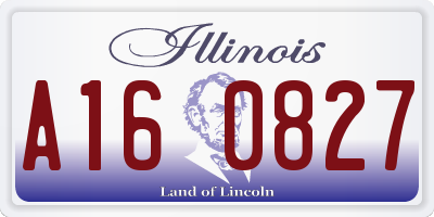 IL license plate A160827