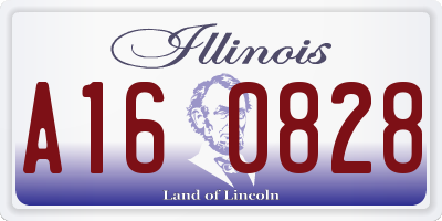 IL license plate A160828