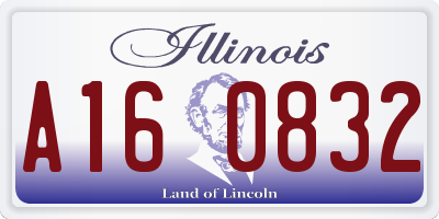 IL license plate A160832