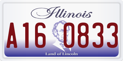 IL license plate A160833