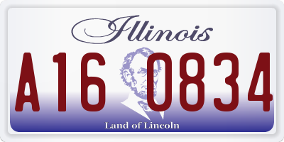 IL license plate A160834
