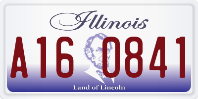 IL license plate A160841