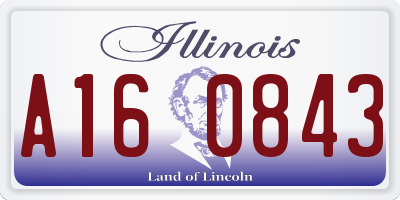 IL license plate A160843