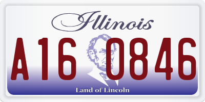 IL license plate A160846