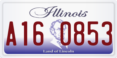 IL license plate A160853
