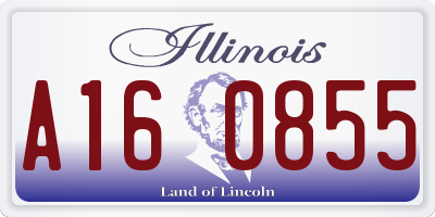 IL license plate A160855