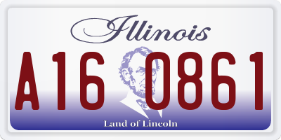 IL license plate A160861