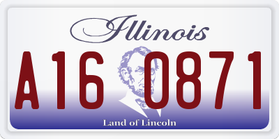 IL license plate A160871