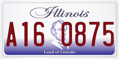 IL license plate A160875