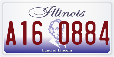 IL license plate A160884