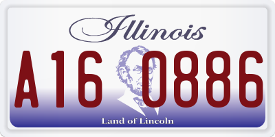 IL license plate A160886