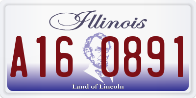 IL license plate A160891