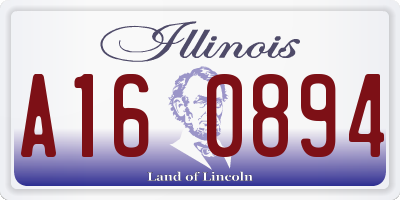 IL license plate A160894