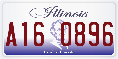 IL license plate A160896