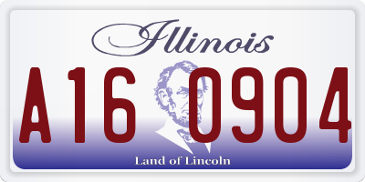 IL license plate A160904