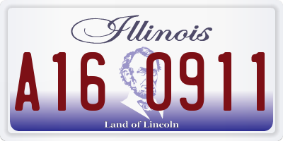 IL license plate A160911
