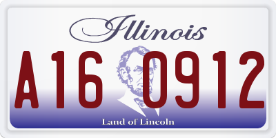 IL license plate A160912
