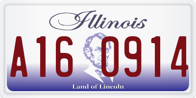 IL license plate A160914