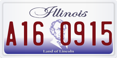 IL license plate A160915