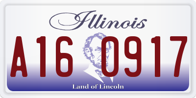 IL license plate A160917
