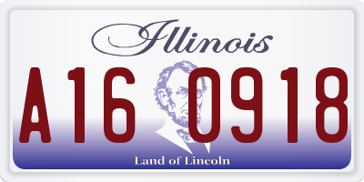 IL license plate A160918