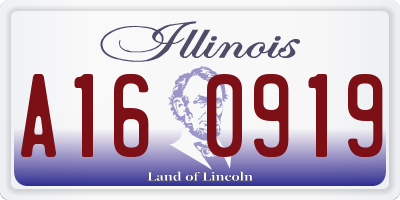 IL license plate A160919