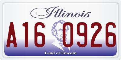 IL license plate A160926