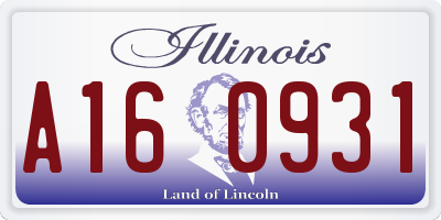 IL license plate A160931