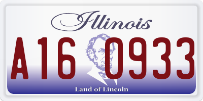 IL license plate A160933