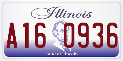 IL license plate A160936