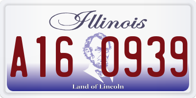 IL license plate A160939