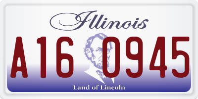 IL license plate A160945