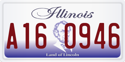 IL license plate A160946