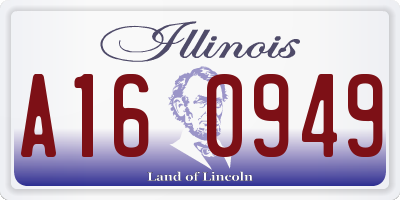IL license plate A160949
