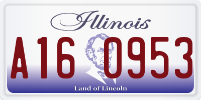 IL license plate A160953