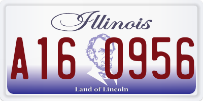 IL license plate A160956