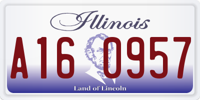 IL license plate A160957