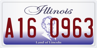 IL license plate A160963