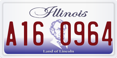 IL license plate A160964