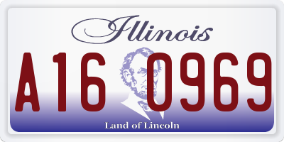 IL license plate A160969