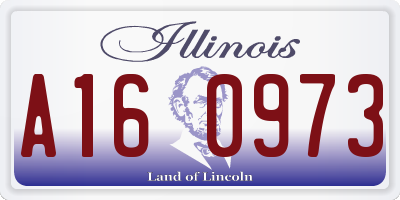 IL license plate A160973
