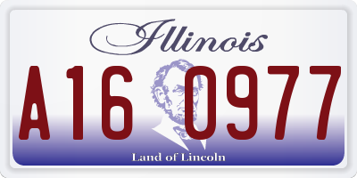 IL license plate A160977