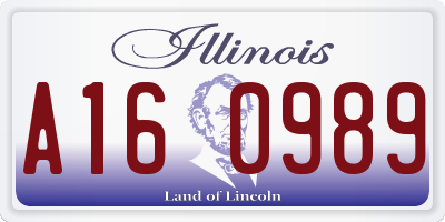 IL license plate A160989