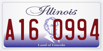 IL license plate A160994