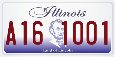 IL license plate A161001
