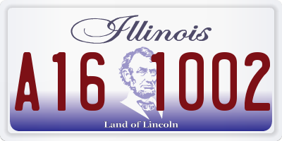IL license plate A161002