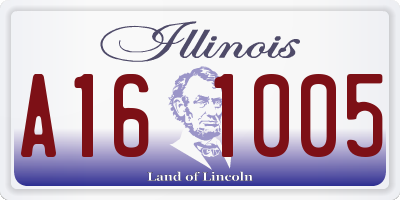 IL license plate A161005